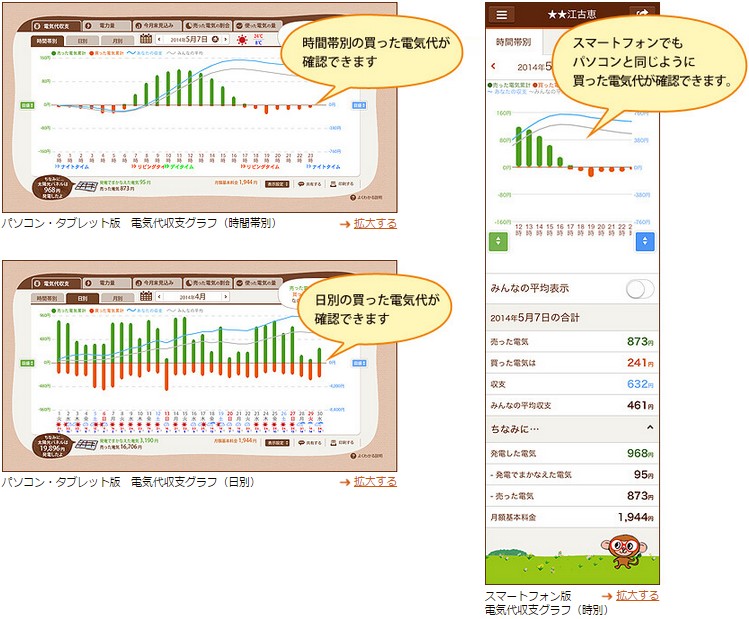 買った電気 エコグラフサンプル 売った電気 エコグラフサンプル